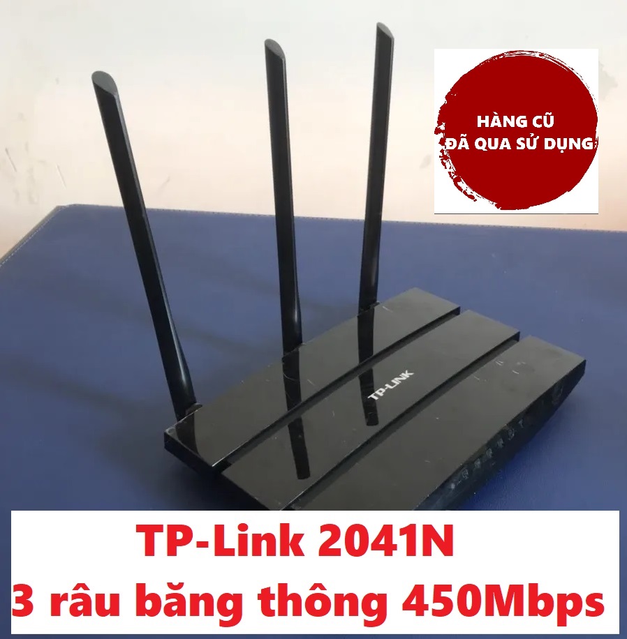 Bộ phát wifi TP-Link 2041N Router 3 râu ( HÀNG CŨ) Xuyên Tường Sóng Khỏe tốc độ cao băng thông 450Mb