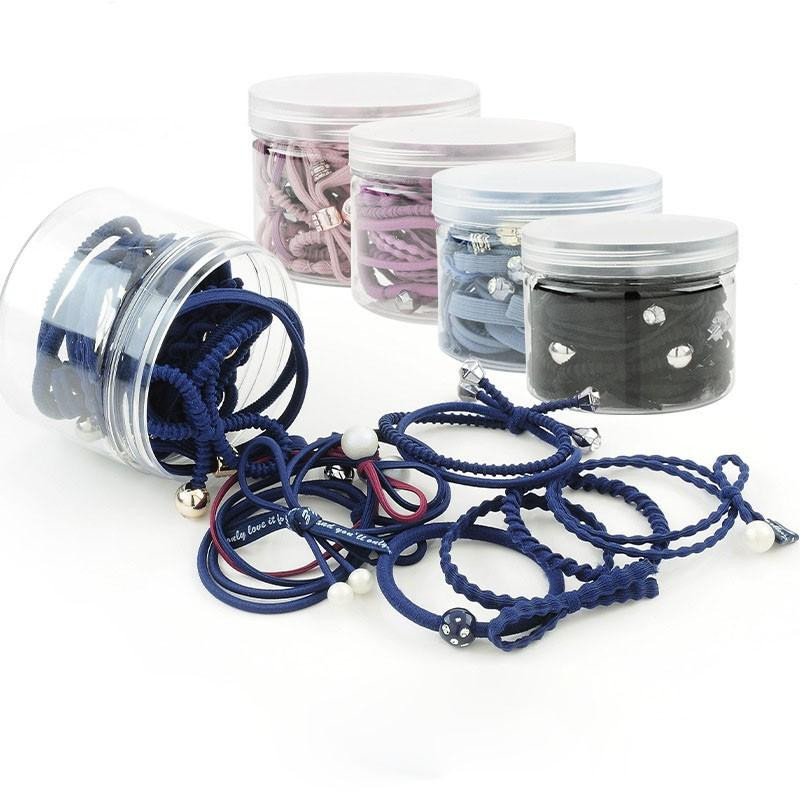 Set 12 dây thun cột tóc phong cách Hàn Quốc cao cấp