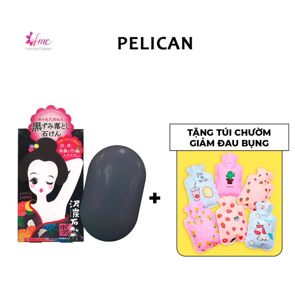 [MUA 1 TẶNG 1] Xà Phòng Ngừa Thâm Nách Pelican Cleansing Soap For Black Spots 100g + Tặng 1 túi chườm giảm đau bụng
