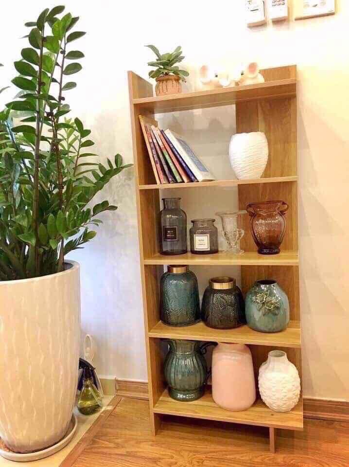 Kệ gỗ đa năng 5 tầng trang trí để sách vở túi xách đồ dùng