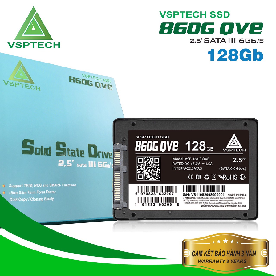 Ổ cứng ssd vsptech 128g – bảo hành 36 tháng