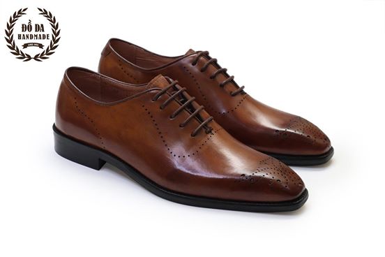 (Hàng Cao Cấp)Giày Âu WholeCut Oxford Vàng Bò Classic Chất Da Bền Đẹp
