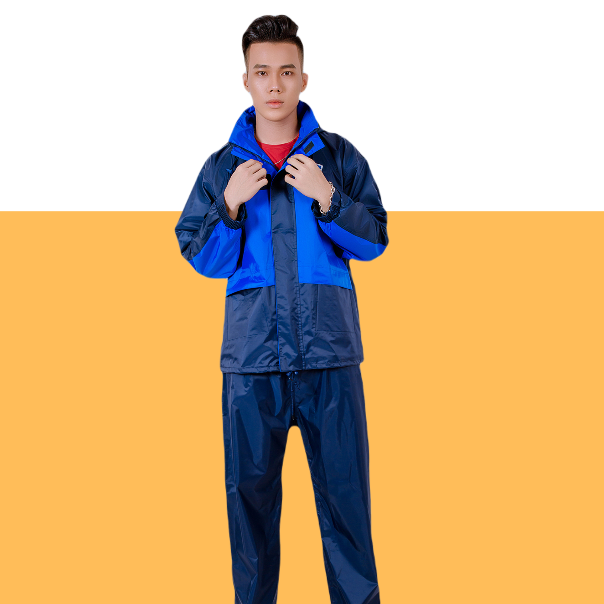 Áo mưa bộ 2 lớp chống thấm, siêu bền