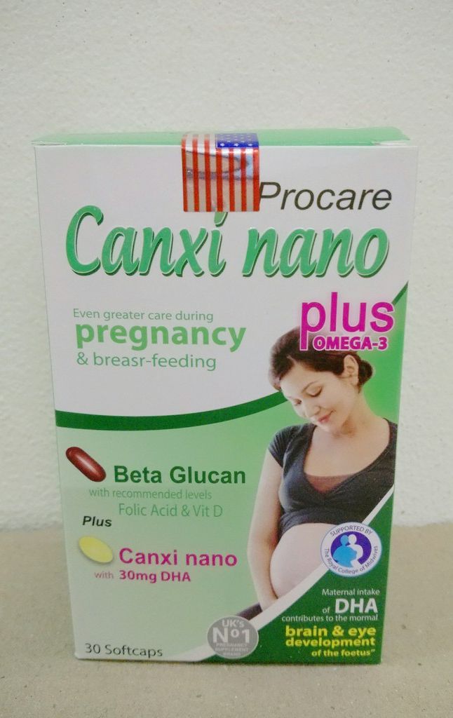 Procare Canxi nano pregnancy giúp bổ sung canxi cho phụ nữ chuẩn bị mang thai có thai và cho con bú - Hộp 30 viên Bổ sung canxi giúp xương chắc khỏe giảm nguy cơ loãng xương ở người cao tuổi. Giúp tăng cường sức khỏe