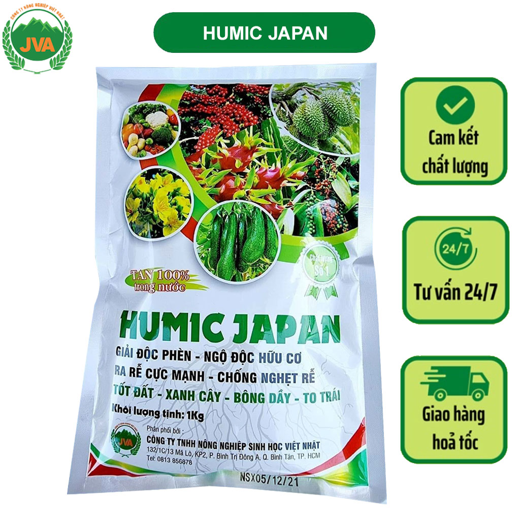 Phân bón humic japan 1kg tăng trưởng siêu tốt cây trồng jva36 vietnhat
