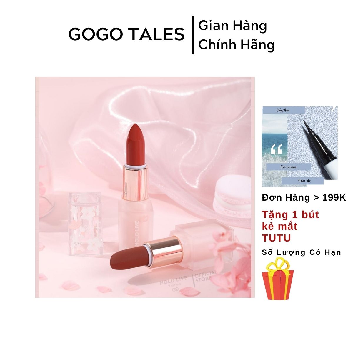 Son thỏi lì HOLD LIVE Sakura Dream Soft Mist HL549 dưỡng ẩm lâu thôi dễ lên màu nội địa Trung chính hãng