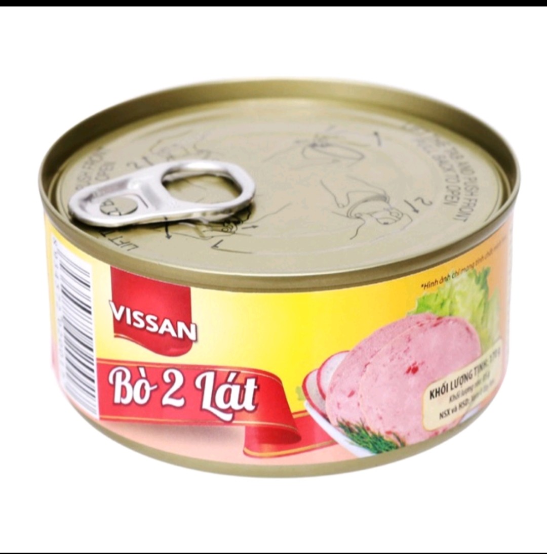 Bò 2 lát vissan hộp 170g