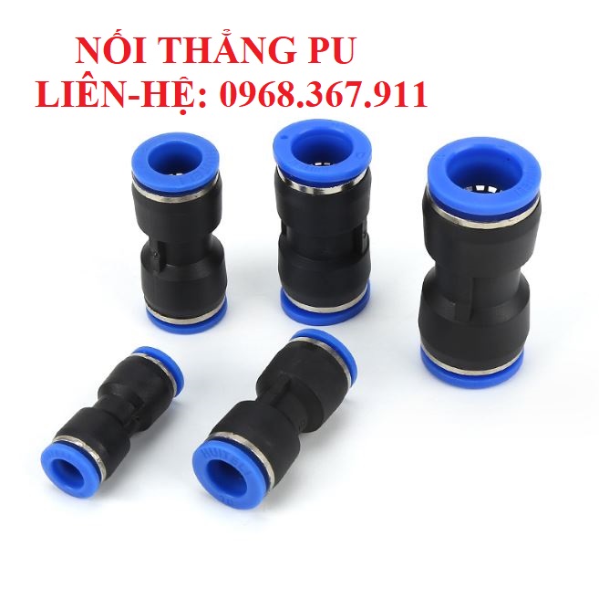 Nối thẳng khí nén, đầu nối thẳng khí nén, cút nối thẳng ống hơi khí nén PU