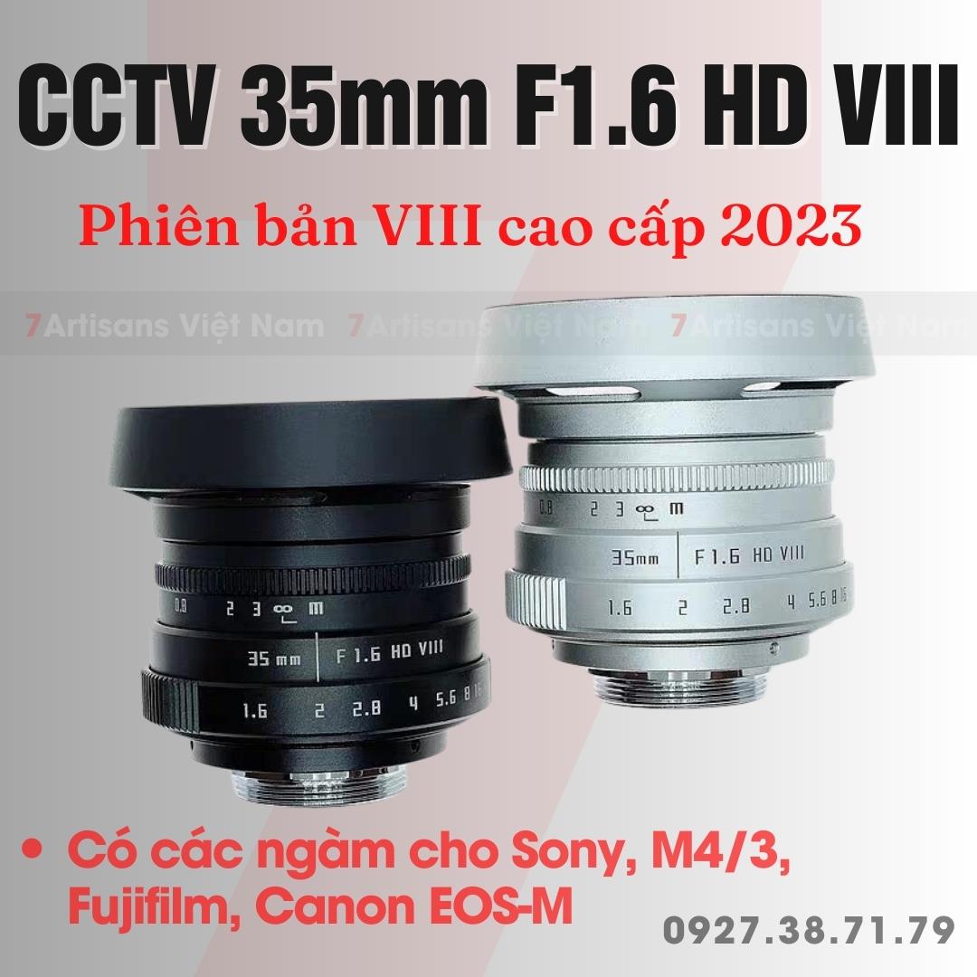 FREESHIP Ống kính CCTV 35mm F1.6 HD Phiên bản VIII 2023