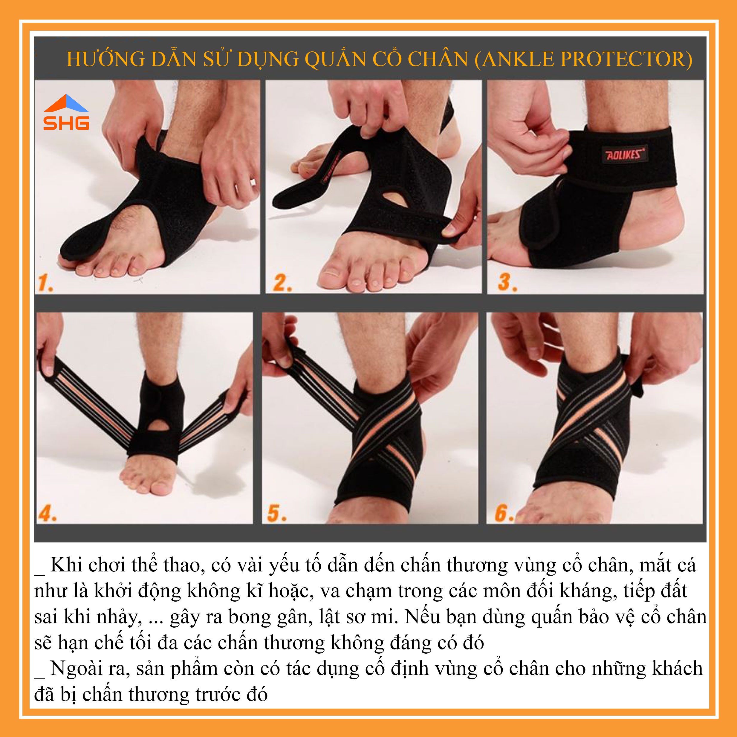 BĂNG CUỐN BẢO VỆ MẮT CÁ CHÂN AOLIKES BĂNG BẢO VỆ MẮT CÁ CHÂN - DON V