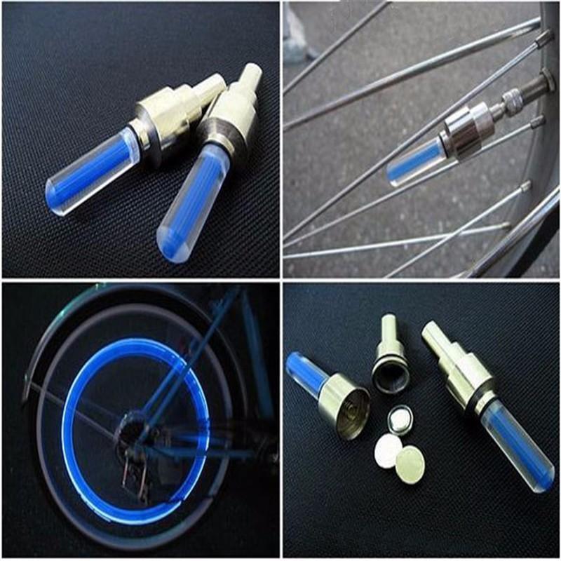 Đèn led gắn van xe đạp xe máy ô tô giá một cặp
