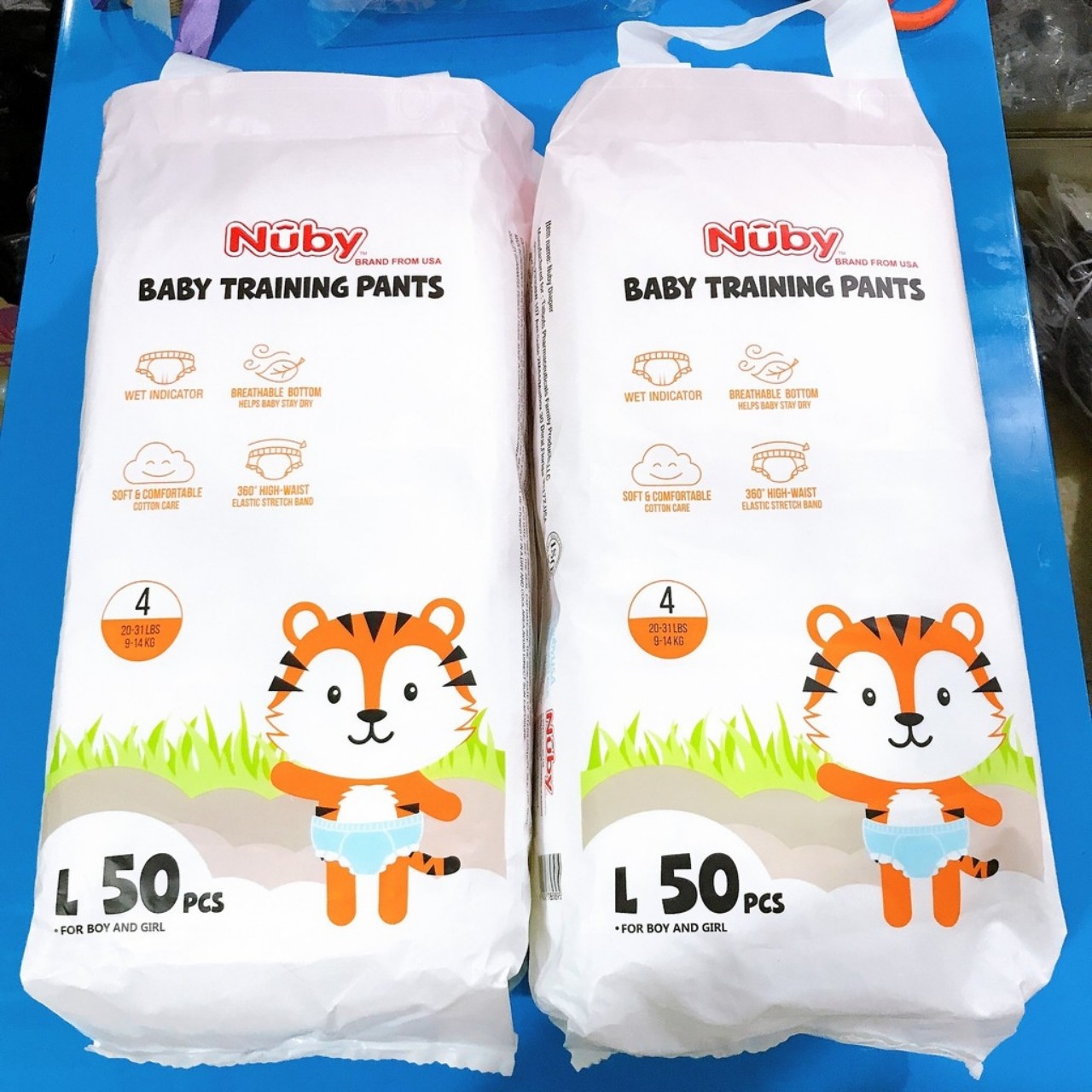 Bỉm quần Nuby hàng chuẩn công ty 1 bịch 50 miếng siêu thấm hút chống hăm cho bé yêu, thông tin chứng từ đầy đủ rõ ràng, bao lỗi đổi trả