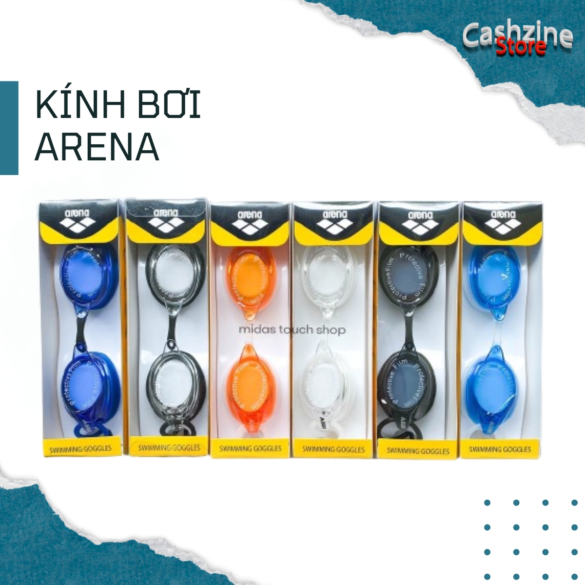 Kính bơi người lớn cao cấp ARENA hàng nhập chính hãng, chống tia UV và sương mù