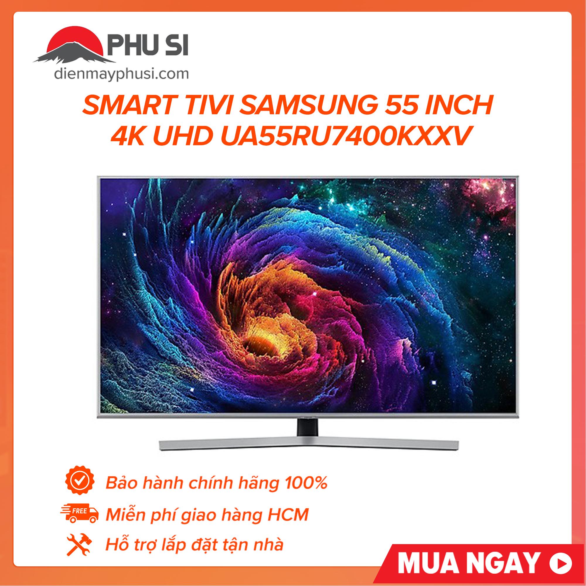 Smart tivi Samsung 55 inch 4K UHD UA55RU7400KXXV sở hữu thiết kế cực kì ấn tượng phù hợp với tất cả mọi loại kiến trúc