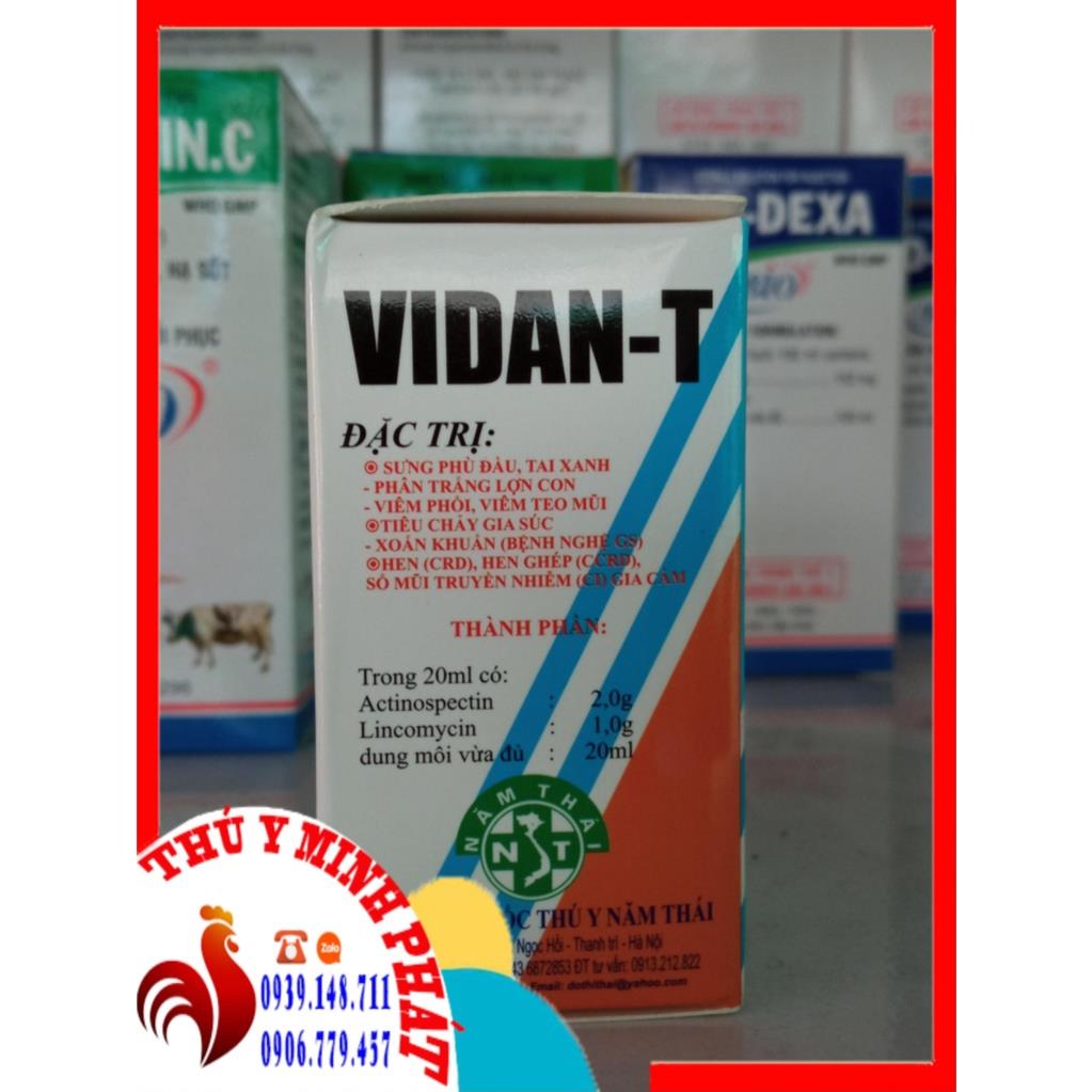 Vidan t -sưng đầu phù mặt tiêu chảy chỉ dùng trong thú y