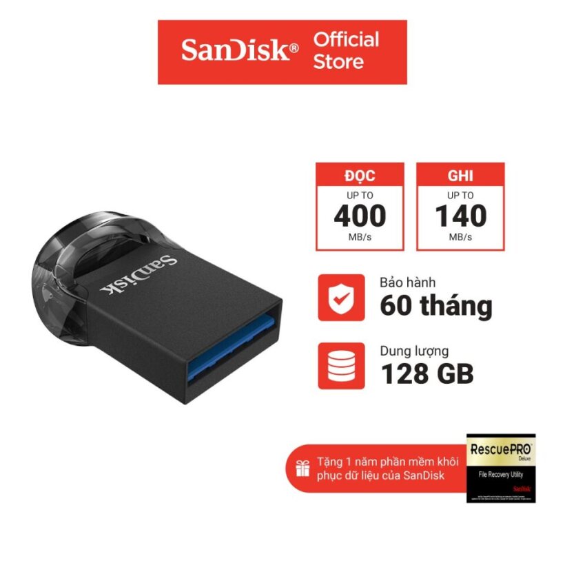 USB 3.2 SanDisk Ultra Fit CZ430 32GB - 64GB - 128GB