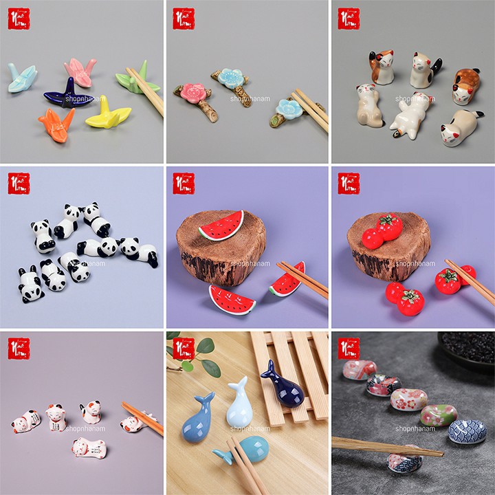 Combo 6 gác đũa bàn ăn các loại shop nhã nam shopnhanam