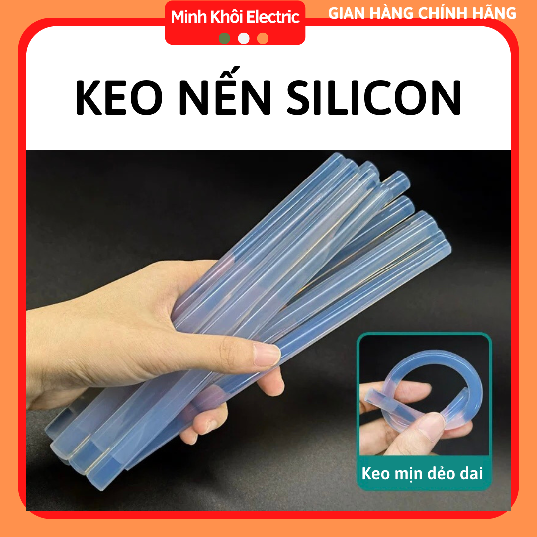 Keo nến silicon combo 10c Dùng Cho Súng Bắn Keo loại to và loại nhỏ