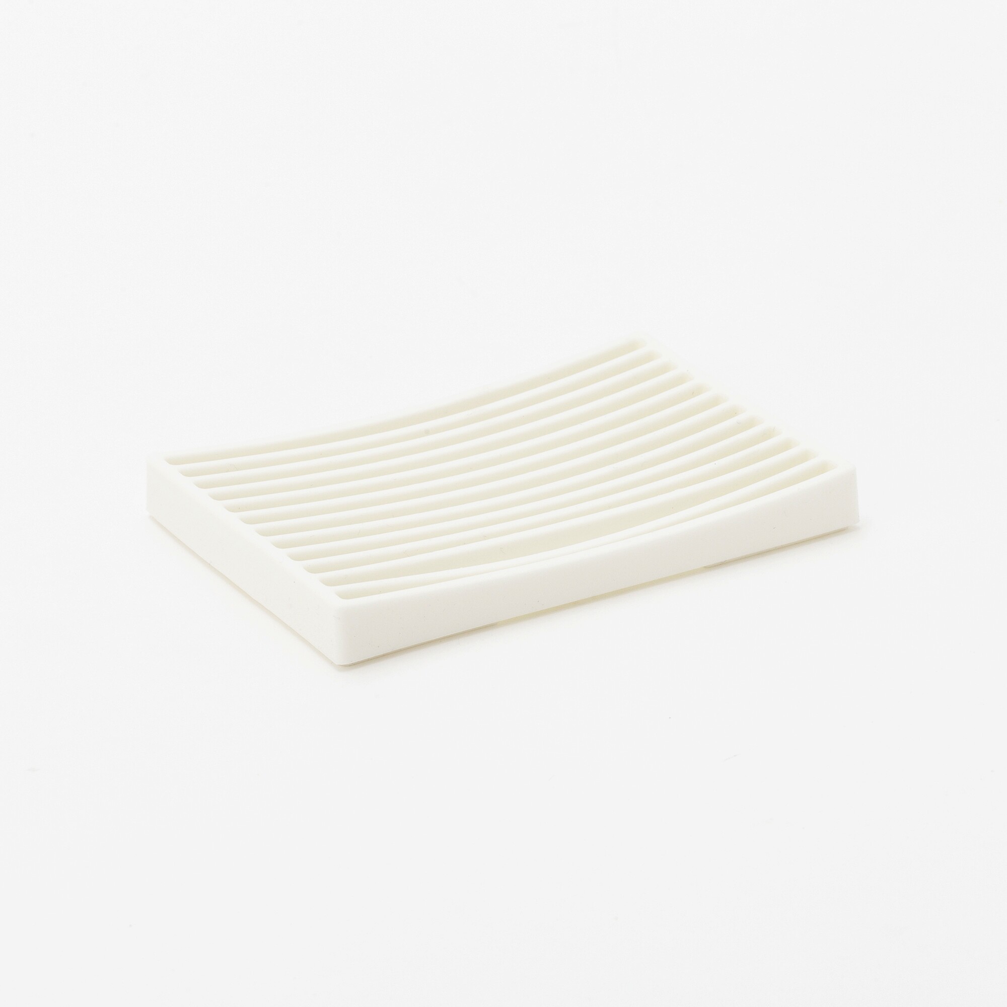 Khay đựng xà phòng silicone, màu trắng - JAJU