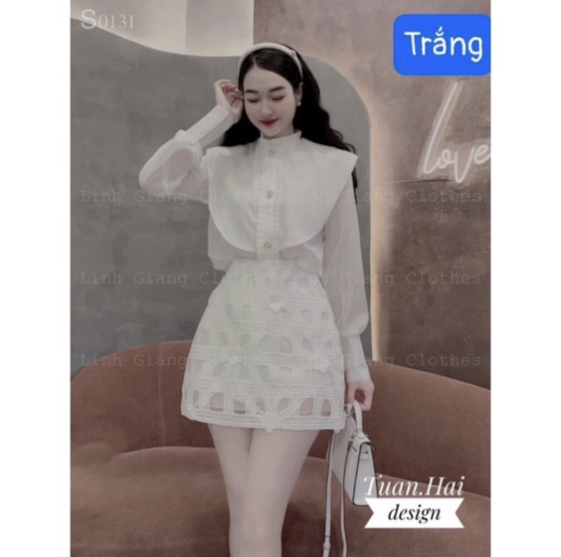 Áo sơ mi 2 lớp tiểu thư khuy ngọc siêu xinh HT_467