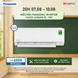 [Giao sau 05/08] Máy lạnh/ Điều hòa Panasonic Inverter CU/CS-LU9AKH-8 - 1HP - Một chiều - Eco AI - Lọc sạch không khí NanoeX - Wifi