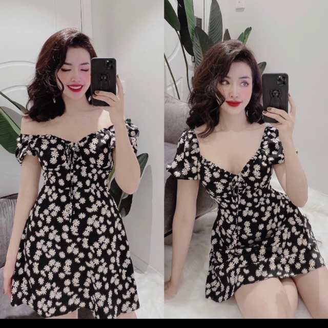 Đầm cúc chun cổ #bigsize 60=>90