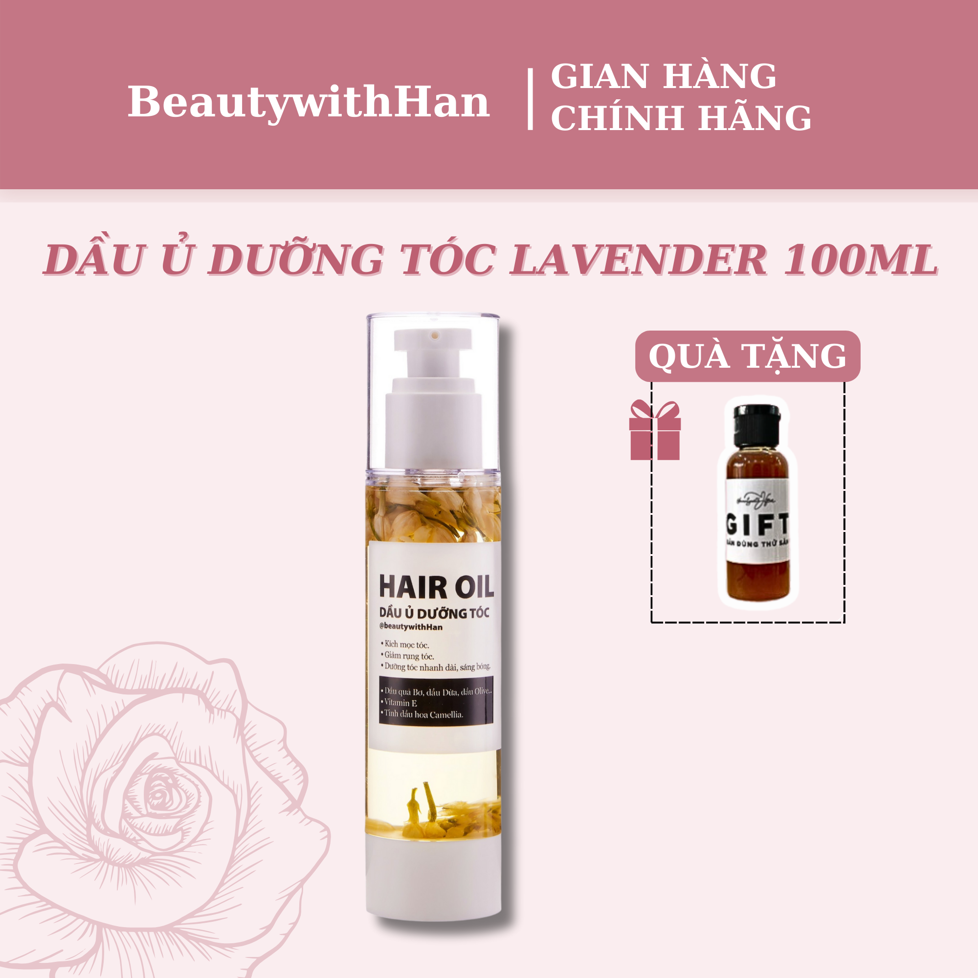 Dầu dưỡng tóc phục hồi kích mọc tóc - Hair treatment BeautywithHan 100 ml