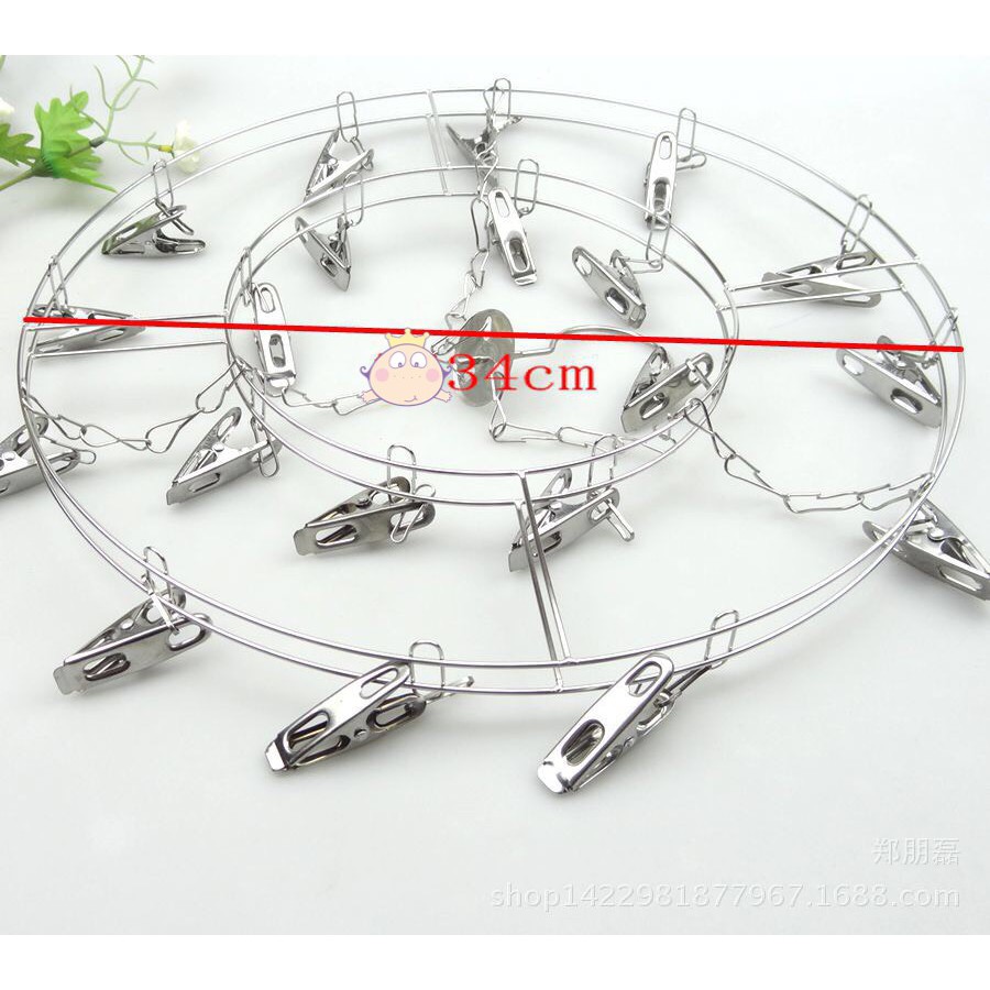 Móc chùm inox 20 kẹp quần áo Hưng Huê