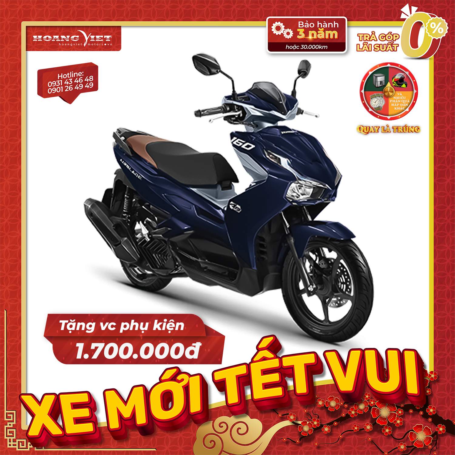 Xe máy Honda Air Blade 160cc phiên bản tiêu chuẩn 2023