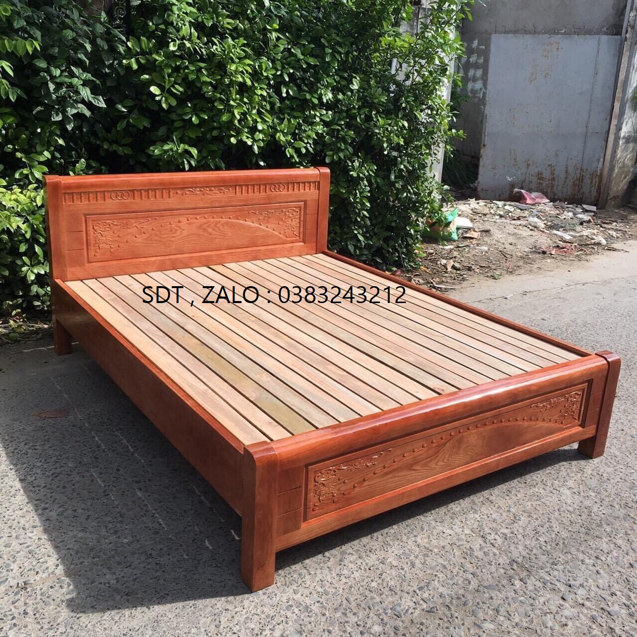 giường gỗ xoan đào giường ngủ gỗ xoan đào 1m6,1m8x2m giá thật