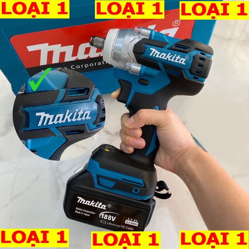 Thân máy siết bulong makita 188v tặng kèm 1 pin, sạc