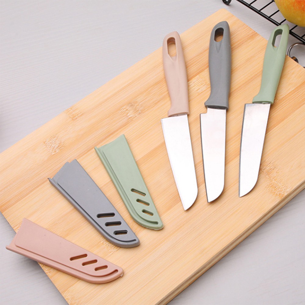 Dao Gọt Vỏ Trái Cây - Dao Cắt Hoa Quả Thép Du Lịch Có BAO LƯỠI J6