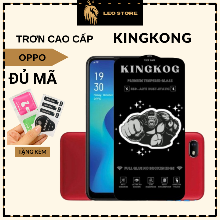 Kính cường lực Kingkong Oppo A98 A96 A95 A94 A93 A92 A91 A78 A76 A77s A74 A72 A73 A58 A57 A56 A55 A54 A53 A52 A31 A38 F9 F11 F11Pro A3s A1K A3 A3X A18 A79 A12 A15 A15s A16 A16s A16K A17 A17K Reno 8 8z 7 7z 6 6z 5 4 8T 8Pro 11F
