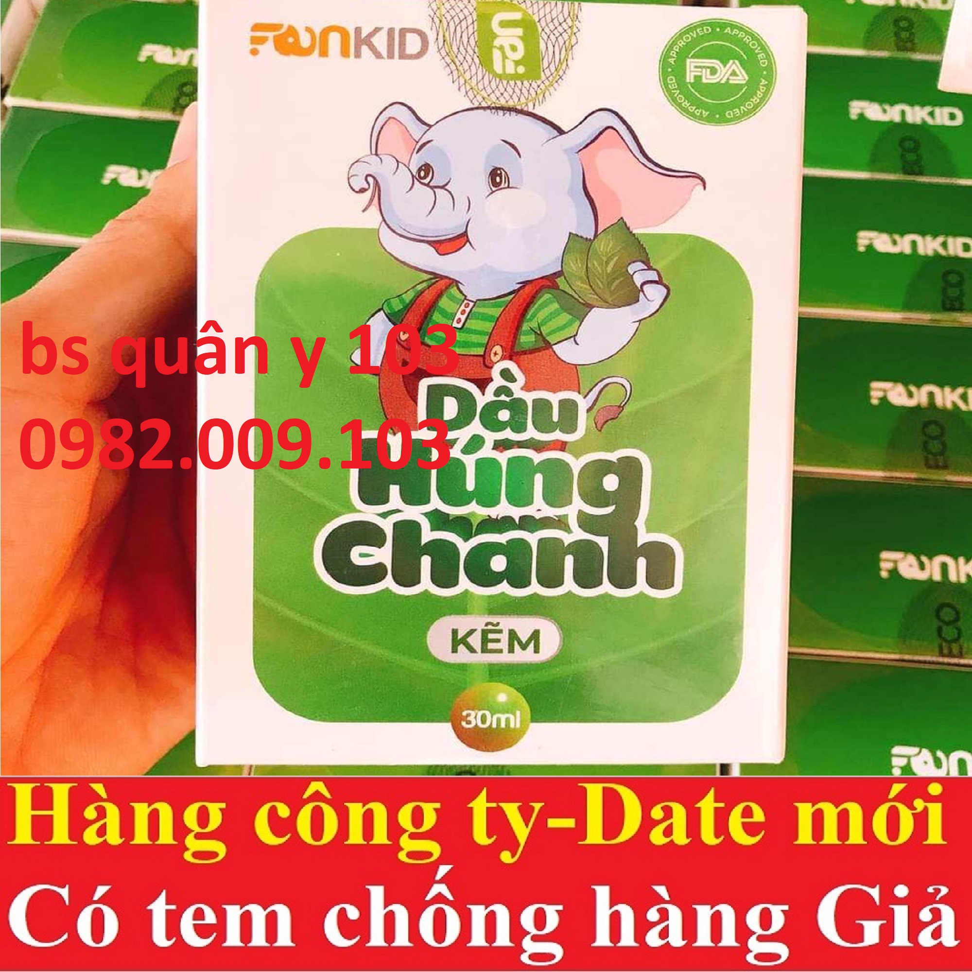 Dầu húng chanh kẽm faneco, tinh dầu húng chanh 30ml