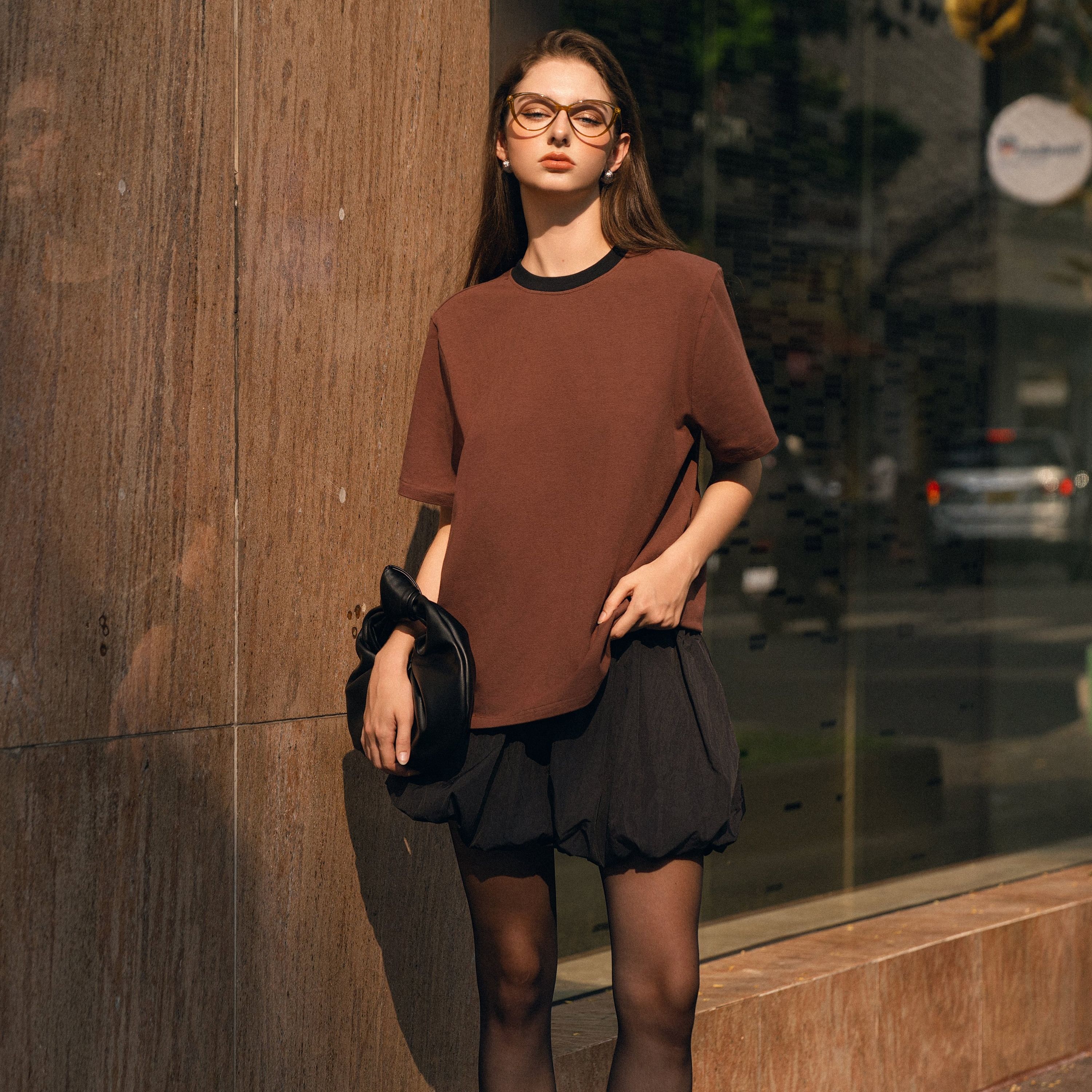 Olv - áo thun đi chơi jesse basic t shirt