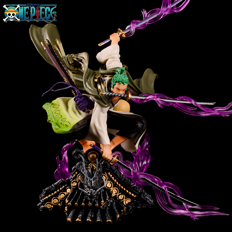 Mô hình Roronoa Zoro wano quốc- trạng thái chiến đấu trên mái nhà- Mô hình Onepiece