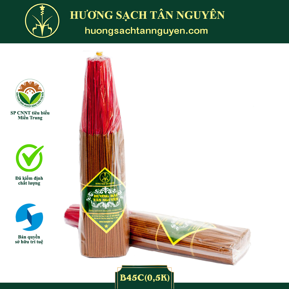 Hương Bài Tân Nguyên, nhang sạch, nhang ít khói, không hóa chất, 100% thiên nhiên, thơm dịu ngọt, túi 500gr