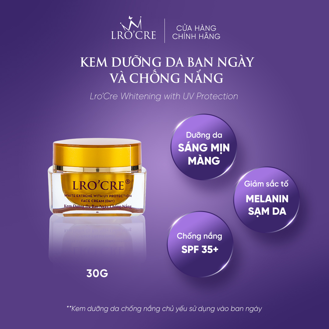 Kem dưỡng da chống nắng ban ngày Lro'Cre White Extreme with UV / 20g