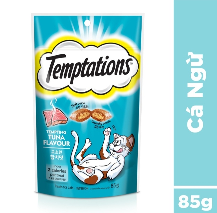 Thức ăn vặt cho mèo Temptations vị cá ngừ 85g