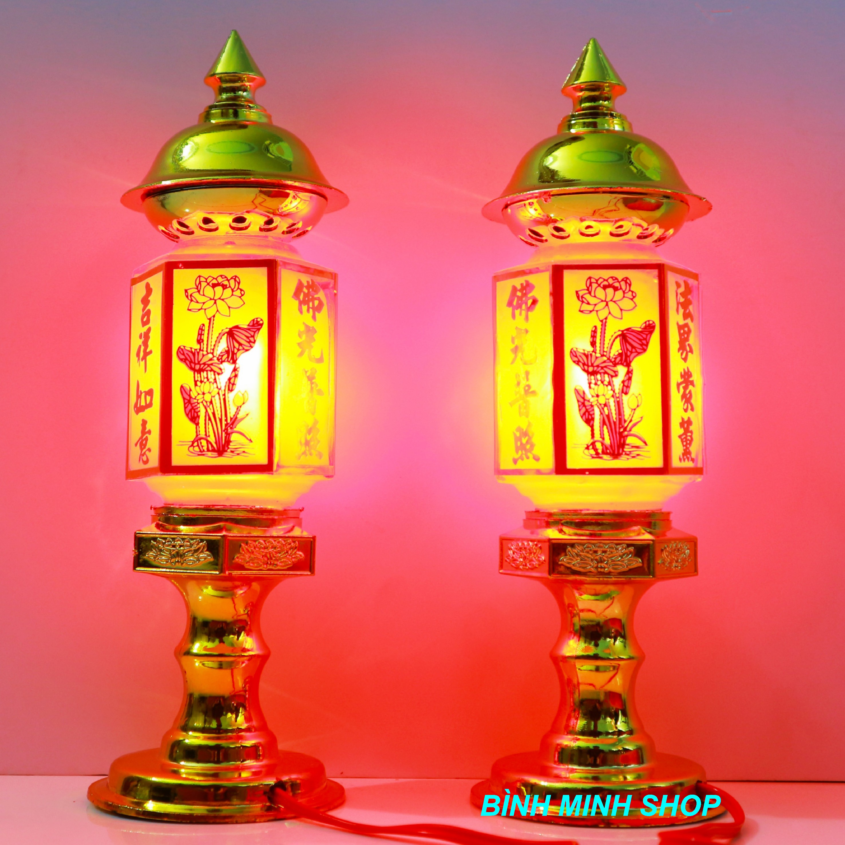 BỘ Đèn thờ lục giác giá gốc loại tốt - đèn thờ cúng tổ tiên - Đèn Thờ chất lượng cao