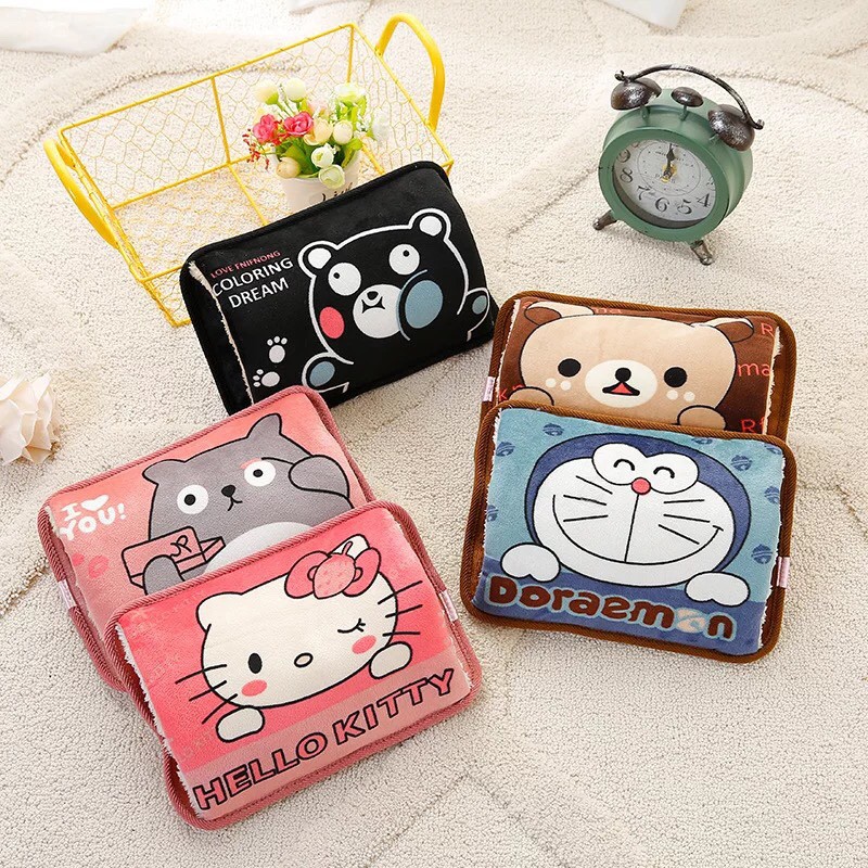 Combo 2 túi sưởi cắm điện hình thú đút tay mùa đông ấm áp