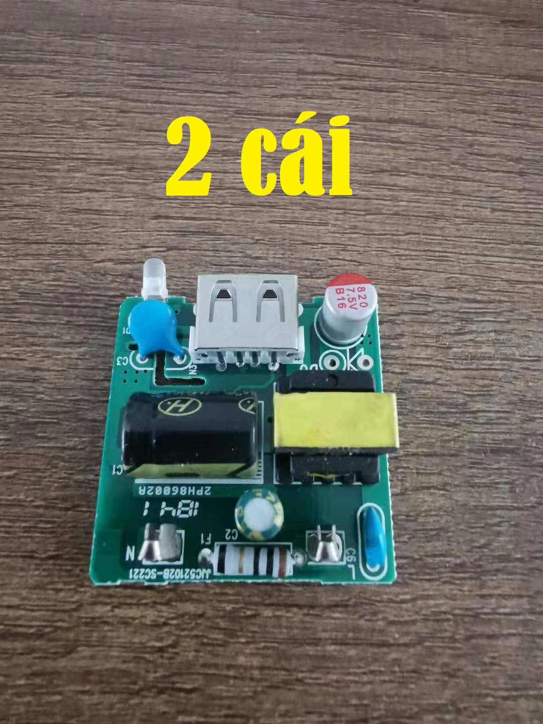 Combo 2 nguồn không vỏ 5v 1,5A max có cổng đầu ra USB