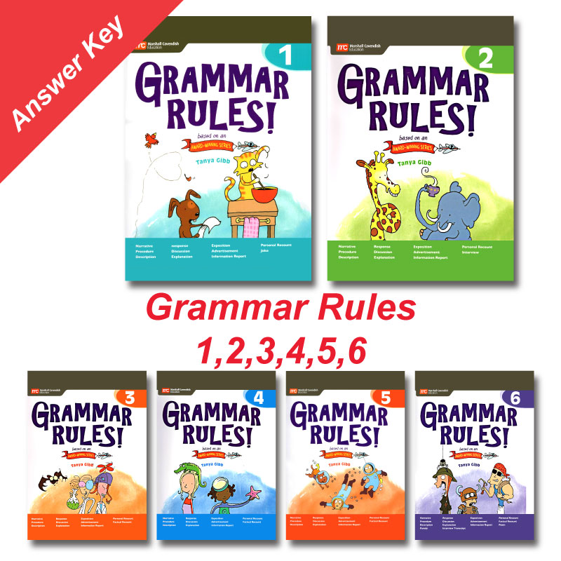 Grammar rules - 6 books + answer key