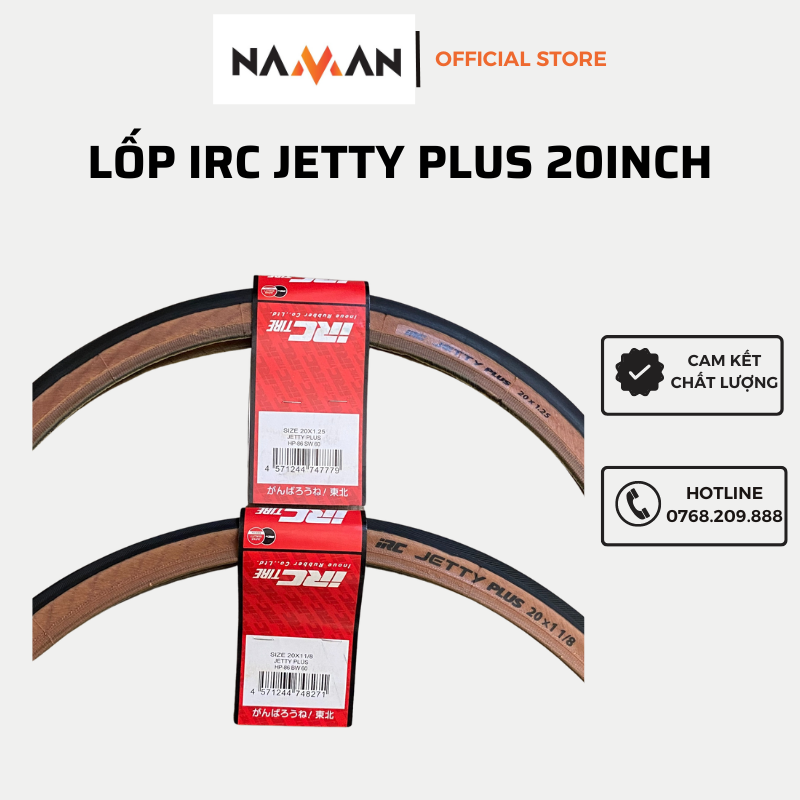 Lốp xe đạp irc jetty plus 20inch 406 20x1.25. 451 20x1 1/8