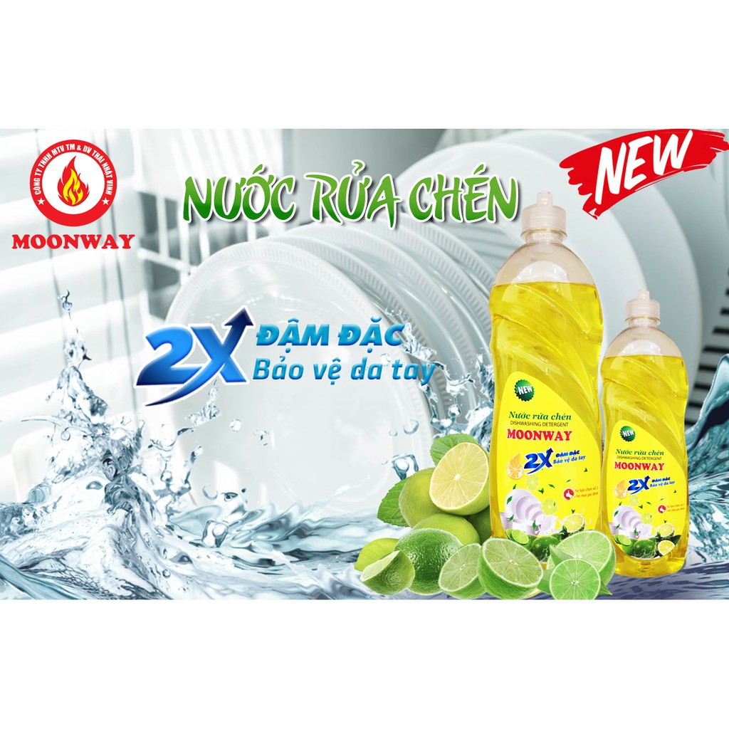 [HCM][ XẢ HÀNG ] Nước Rửa Chén Moonway 400ml Mới với công thức đột phá 2X Đậm Đặc và Bảo Vệ Da Tay Cho Bạn Giúp cân bằng độ PH thích hợp để sử dụng hàng ngày