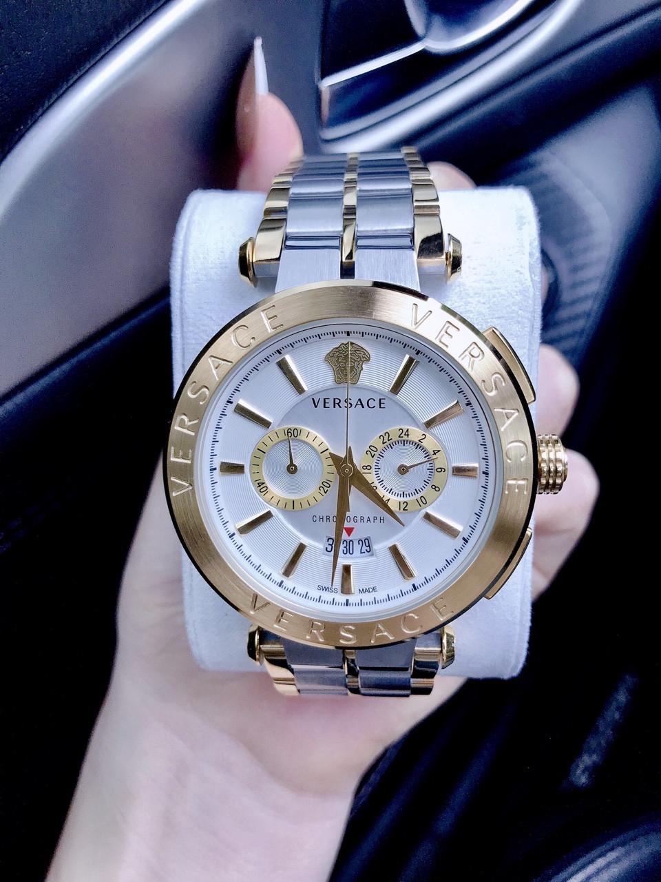 Đồng hồ thời trang nam versaceo6_ dây kim loại cao cấp - size 44 mm - fullbox