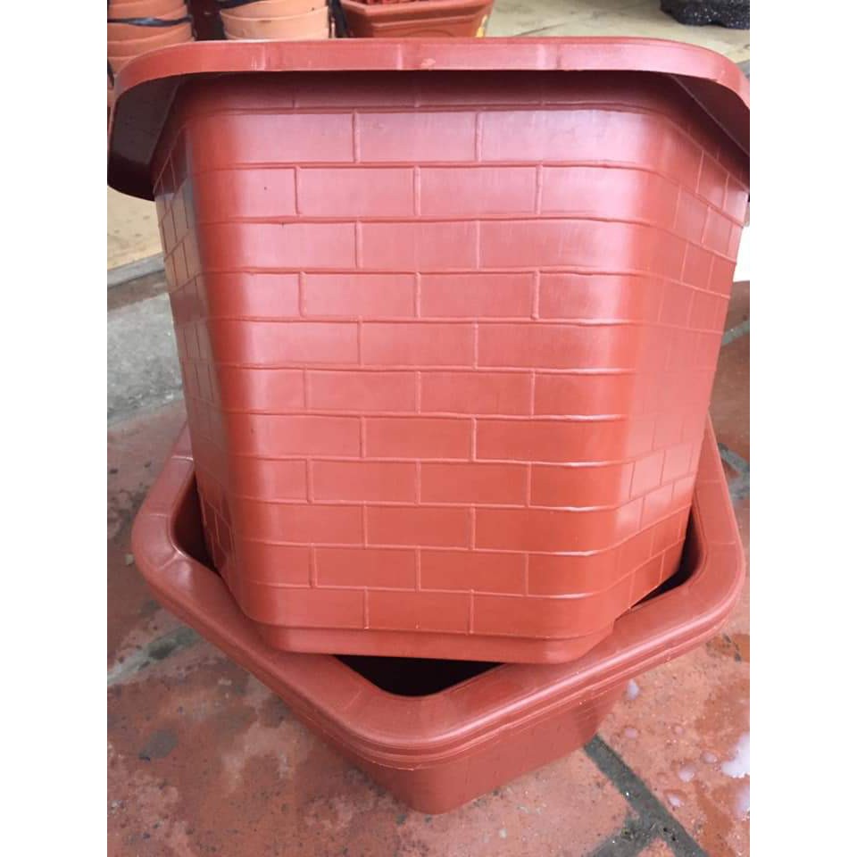 Chậu nhựa lục giác/đáy sâu - dẻo dai, bóng đẹp size lớn fa450