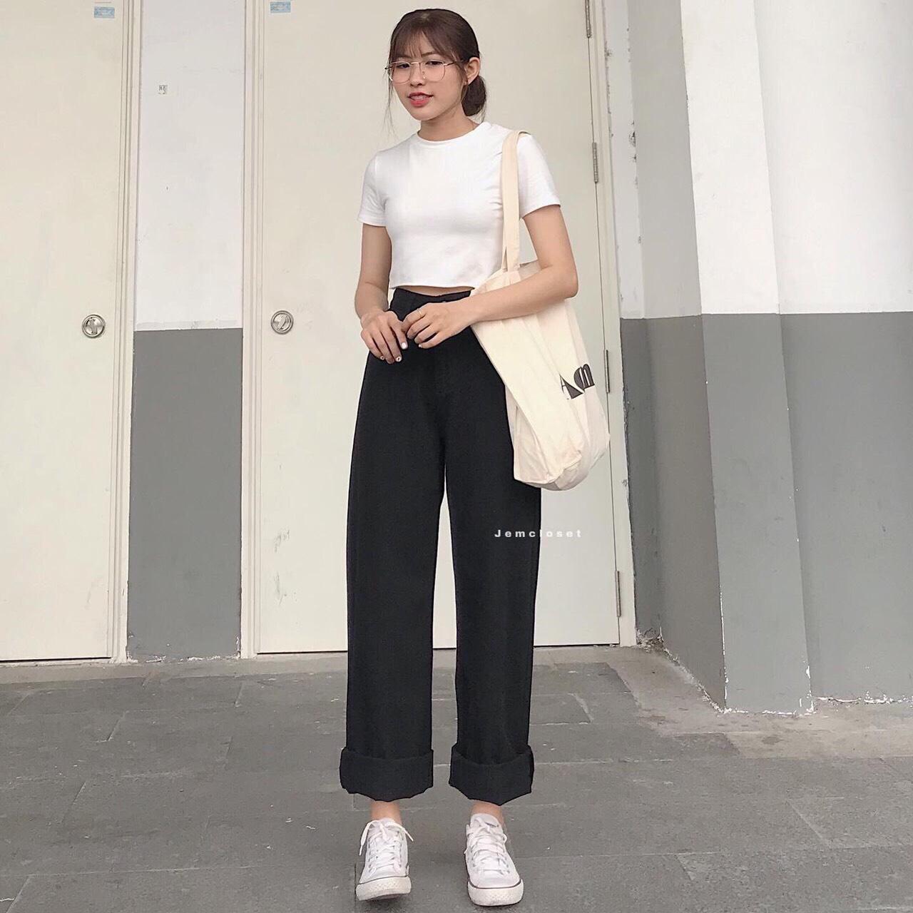 [HCM][ NHÌN HOT LẮM NÈ!! ] QUẦN JEAN ỐNG RỘNG NỮ MÀU ĐEN CAO CẤP NITI CỰC HOT-NL12309