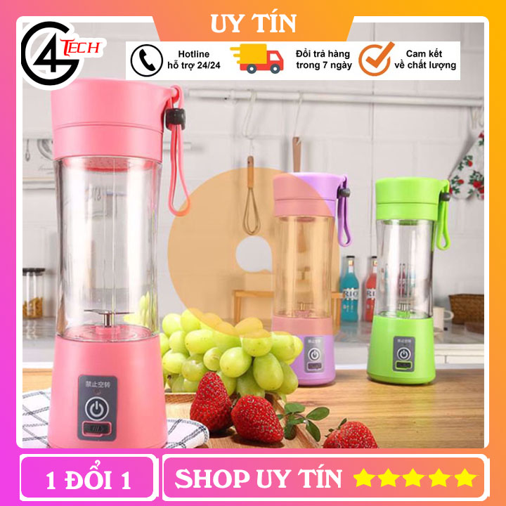 Máy xay sinh tố mini cầm tay sạc pin 6 lưỡi tiện lợi, ,máy xay cầm tay 6 lưỡi mang đi tiện lợi đi du lịch (màu ngẫu nhiên)