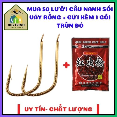 Lưỡi câu cá nanh sói vảy rồng có ngạnh và không nghạnh siêu bền chắc , gía siêu rẻ giá bán /50 cái